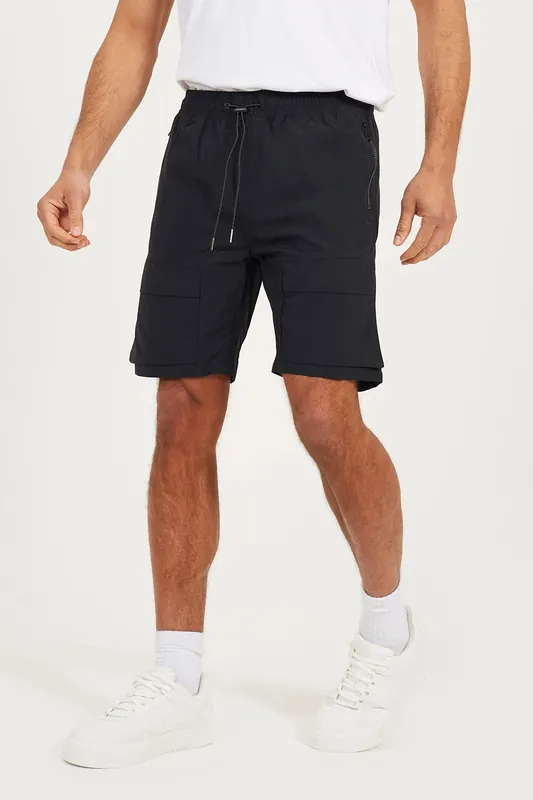 Cotton Utility Elasticated Waist Shorts - Brave Soul