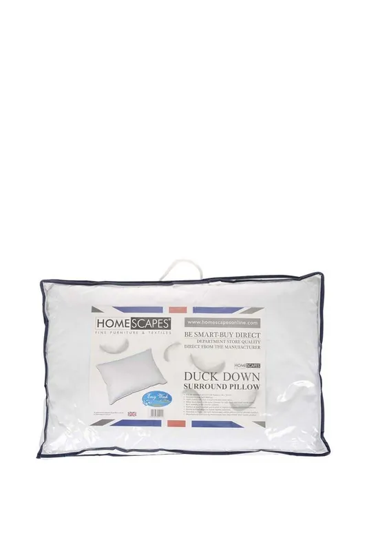 White Duck Down Surround Pillow - Homescapes