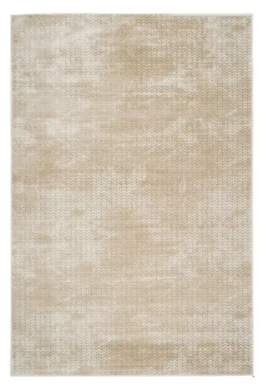 Neutral Beige Braided Herringbone Textured Pile Area Rug - Kukoon
