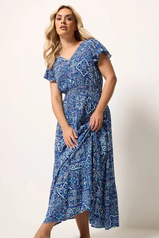 Tile Print Maxi Dress - Yours