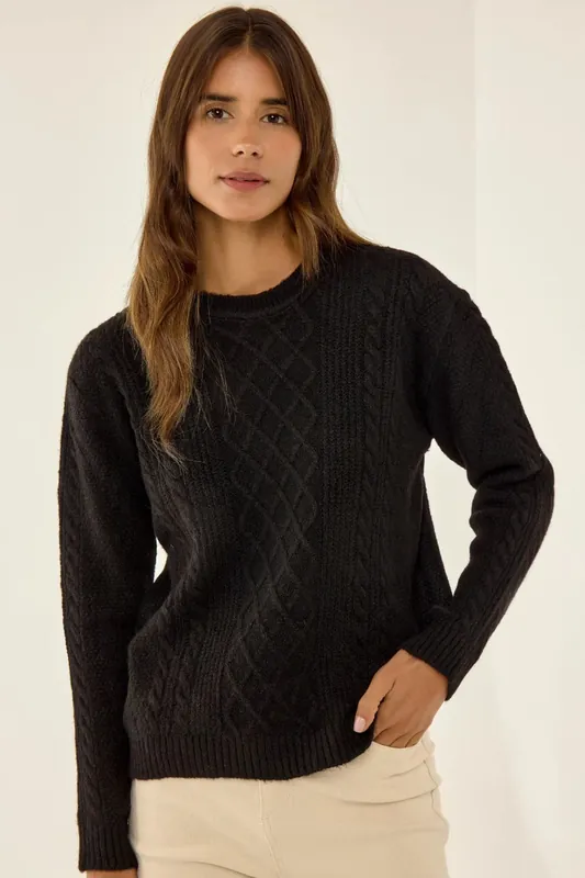 Textured Knit Sweater - Hiccup