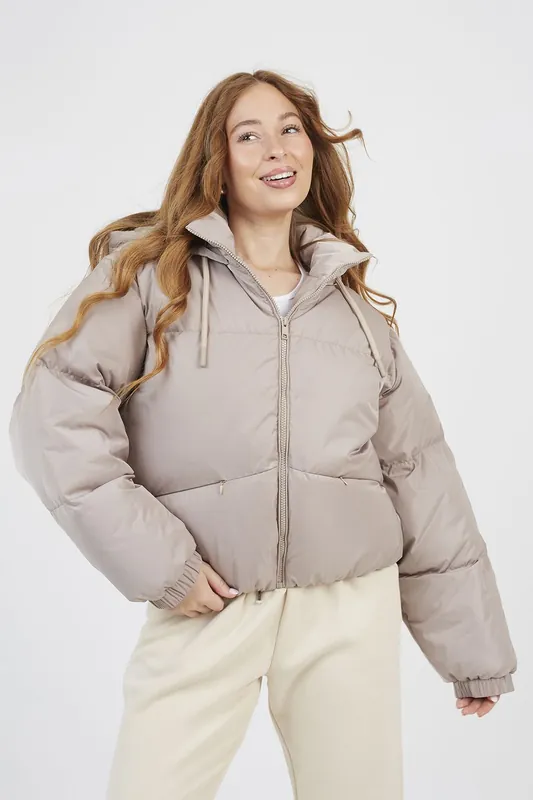 Oversized Hooded Short Puffer Jacket - Brave Soul