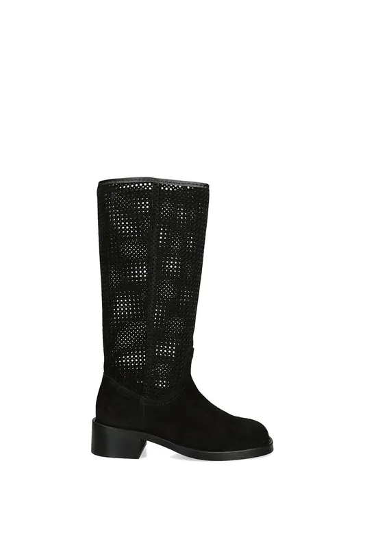 Riggs Black' Leather Boots - STEVE MADDEN
