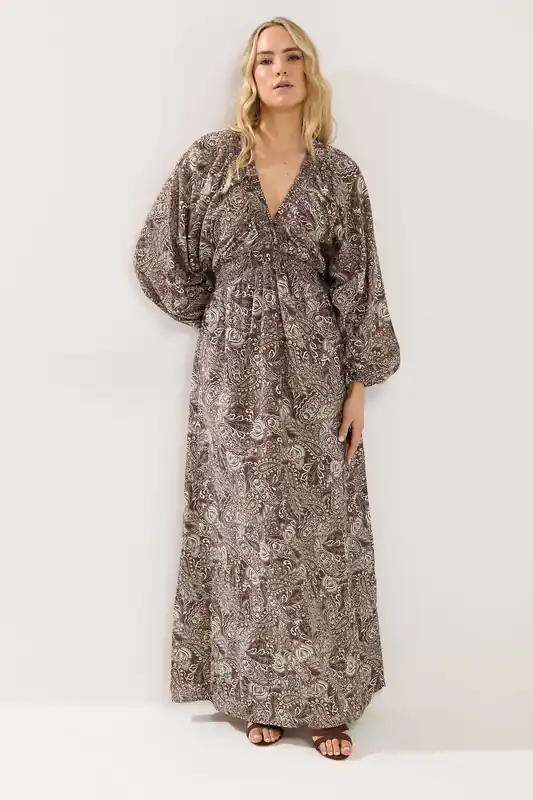 Tall Shirred Maxi Dress - Long Tall Sally