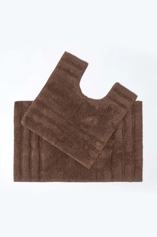Spa Supreme Luxury Bath Mat and Pedestal Set - Homescapes