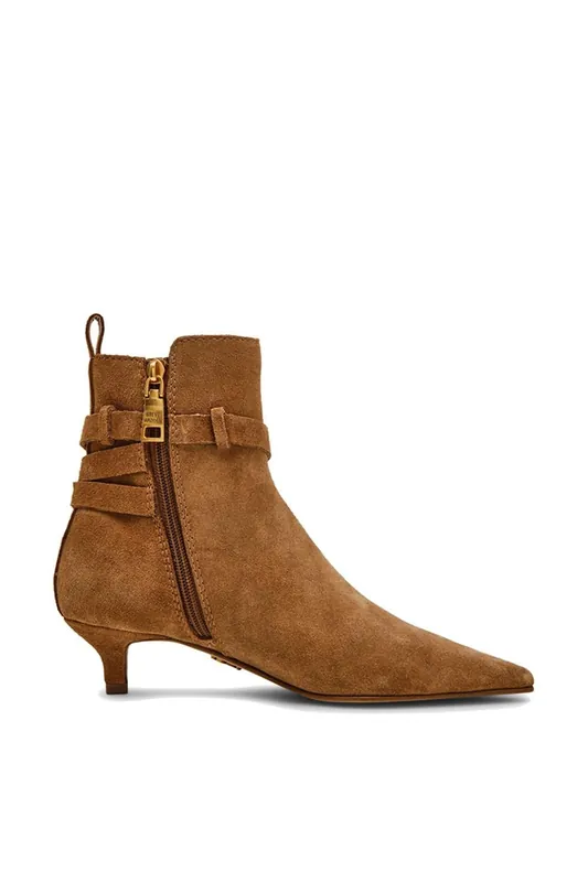 Roller Ankle Boot Tan Suede' Suede Boots - STEVE MADDEN