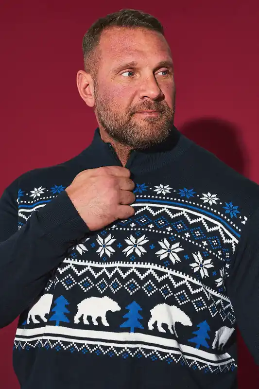Quarter Zip Knitted Jumper - BadRhino