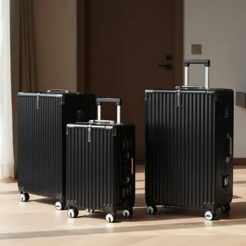 Hardshell Alloy Frame Inspired 8 Wheel ABS Luggage Hard Shell Suitcase - Infinity Leather