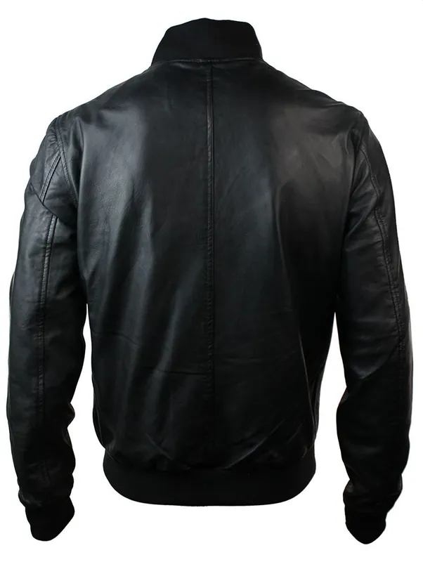 Varsity Leather Bomber Jacket - TruClothing