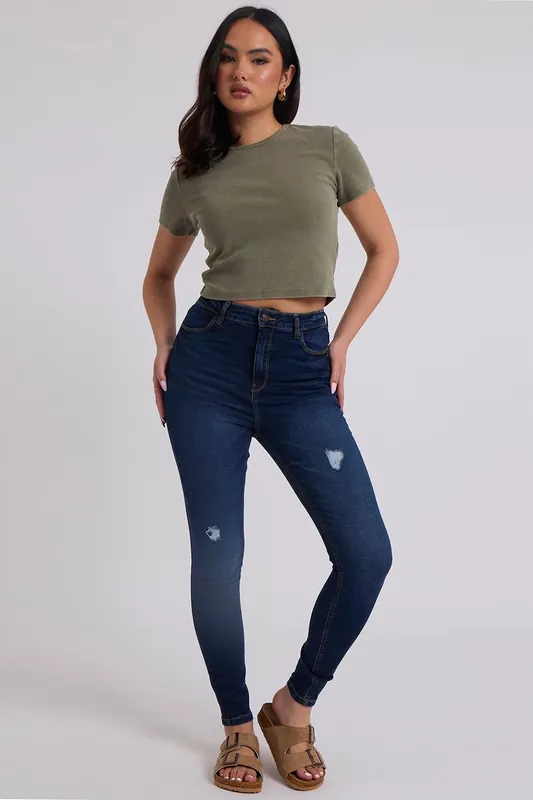 Max Blue High Waist Skinny Jean - Urban Bliss
