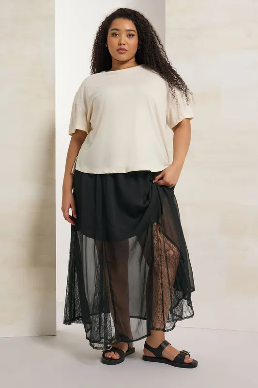 Lace Godet Maxi Skirt - Yours