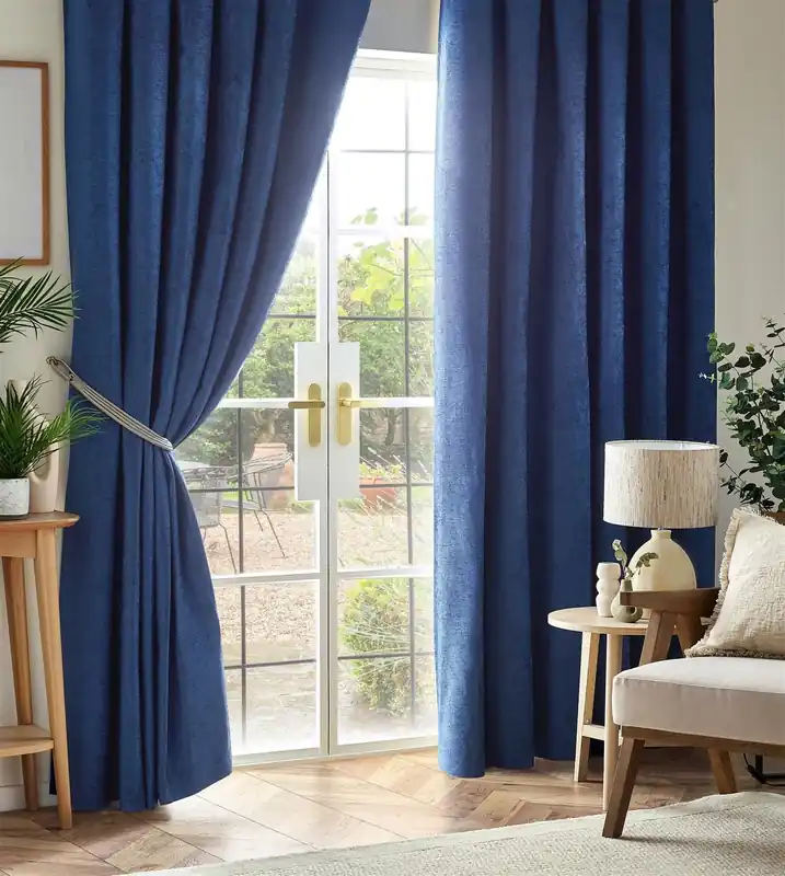 Chenille Blackout Pencil Pleat Top Curtains - Luxury Living