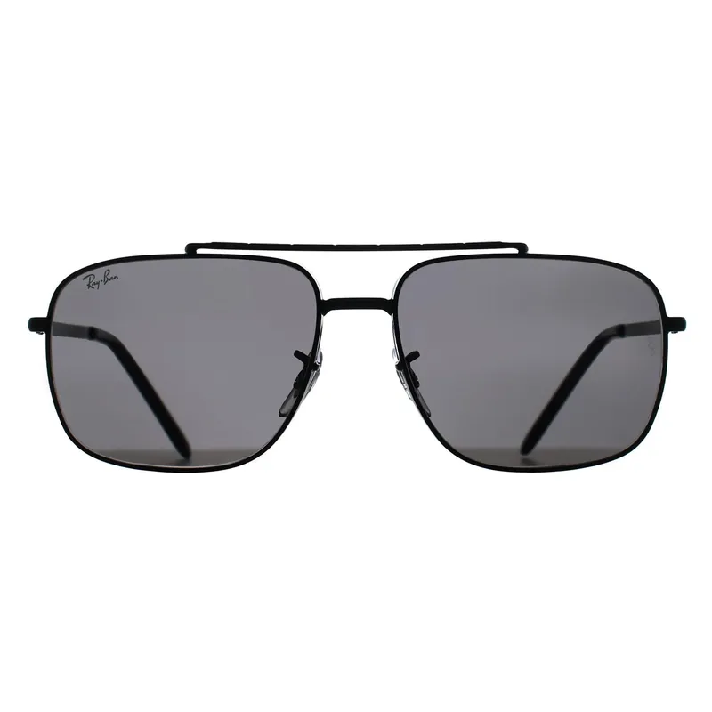 Rectangle Polished Black Dark Grey RB3796 - Ray-Ban