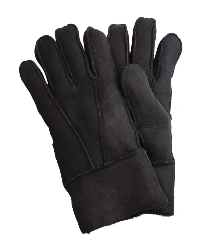 Sheepskin Suede Gloves with Roll Up/Down Cuff - Infinity Leather