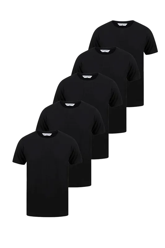Cotton 5-Pack Short Sleeve T-Shirts