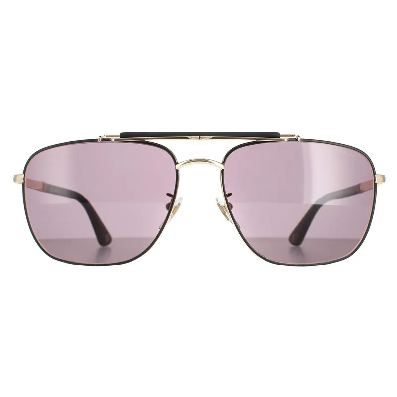 Aviator Rose Gold Semi Matte Black Smoke SPLD43 Origins 44 - Police