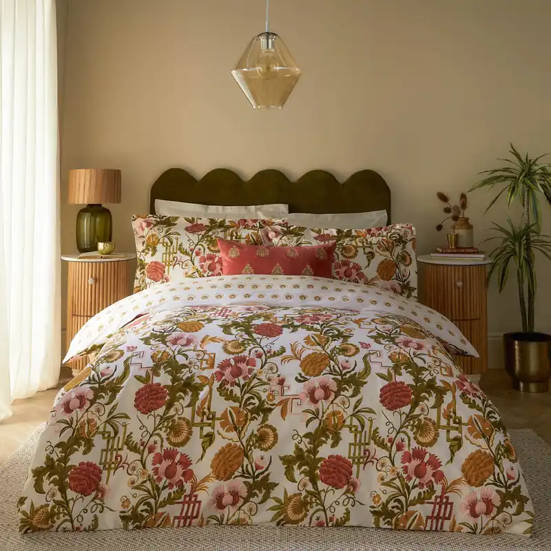 Seventy Three Ishana Floral Duvet Cover Set - Paoletti
