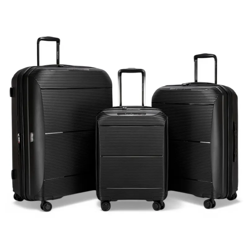 Expandable Hard Shell PP 8 Wheel Luggage Travel Cabin Holiday Bags Suitcase Set - Infinity Leather