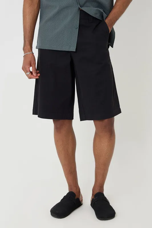 Baggy Fit Cotton Chino Shorts - Threadbare