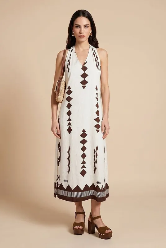 Patterned Maxi Dress - Urban Bliss