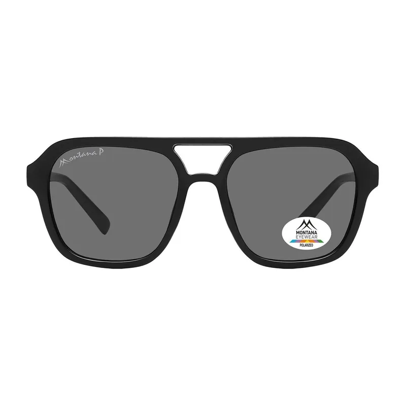 Aviator Black Grey Polarized MP174 - montana