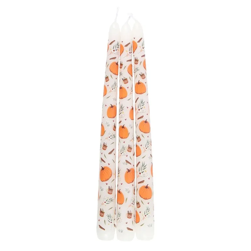 Taper Pumpkin Candles Set (Pack of 3) - Something Different