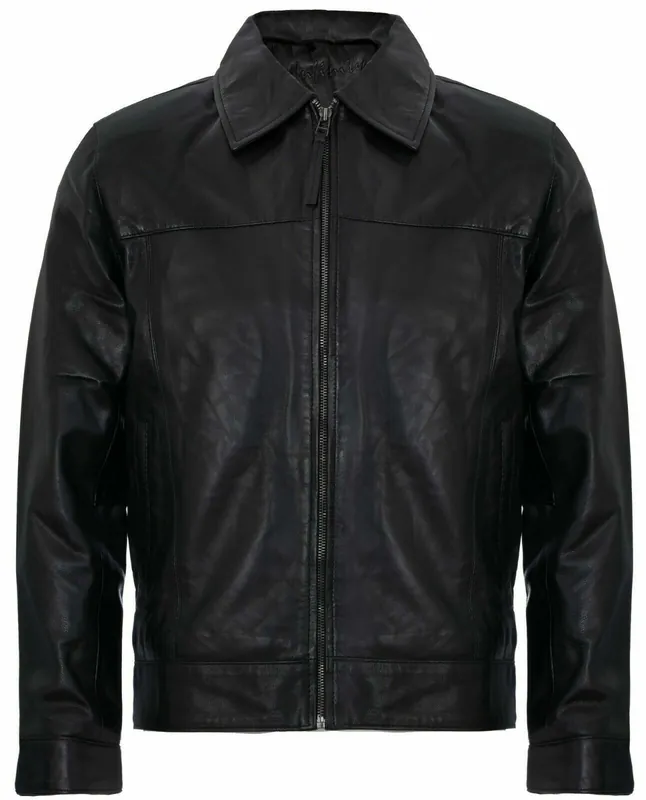 Classic 70s Leather Harrington Jacket - Infinity Leather