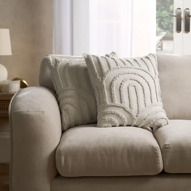 2 x Tufted Geo Cushion Cover Luxury Modern - OHS