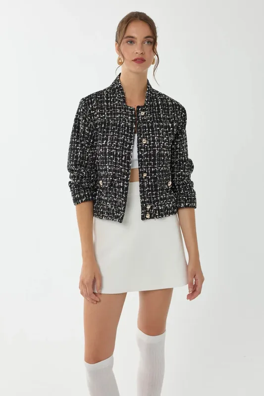 Tweed Regular Fit Jacket - Hiccup