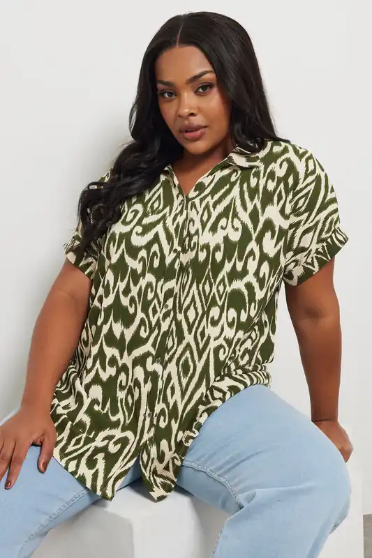 Textured Abstract Print Shirt - Yours