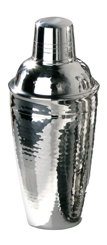 500ml Cocktail Shaker With Hammered Effect, Stainless Steel Shaker With Textured Finish, Ideal For Mixing - Orsina