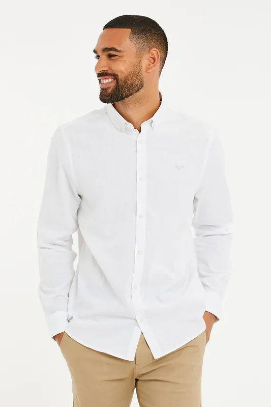 Bale' Linen Blend Long Sleeve Shirt - Threadbare