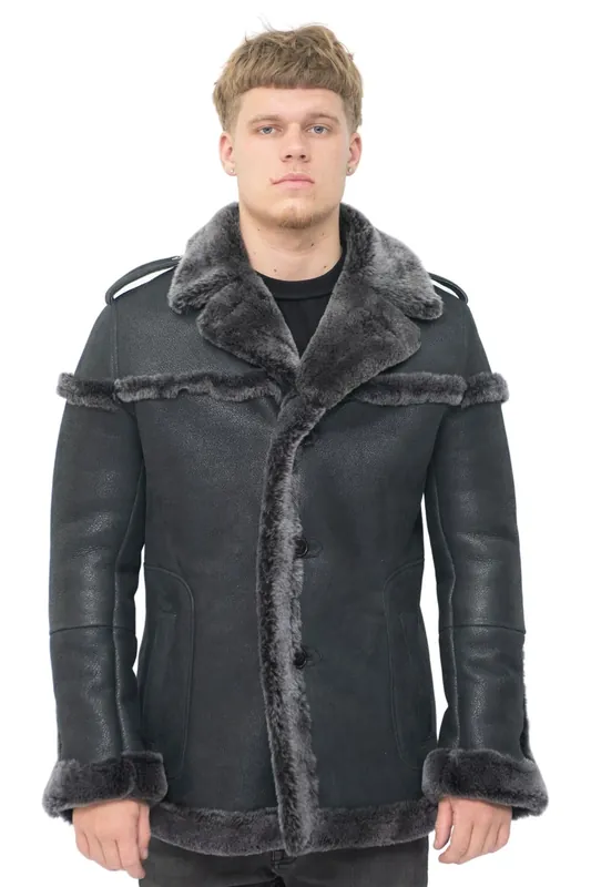 Merino Sheepskin Suede Jacket with Tie Belt-Kingsbridge