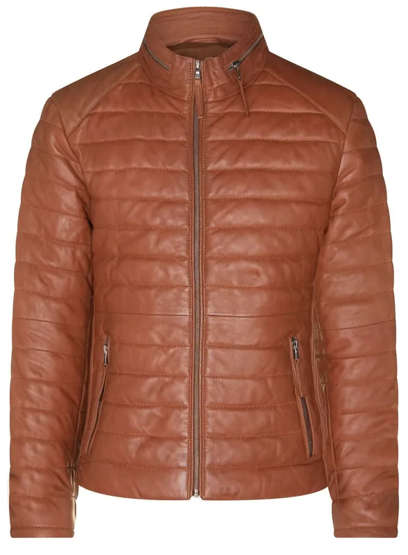 Quilted Leather Puffer Jacket - Tallinn