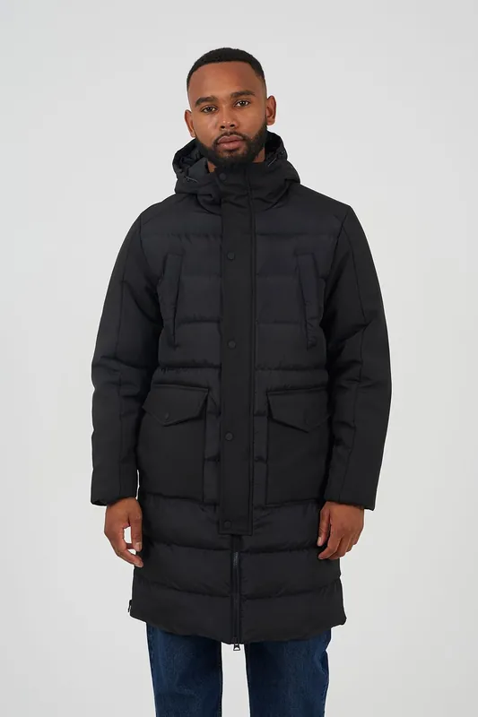 Padded Hooded Longline Jacket - Brave Soul