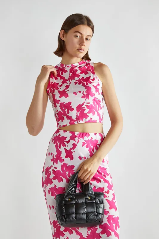 Mock-Neck Crop Tank