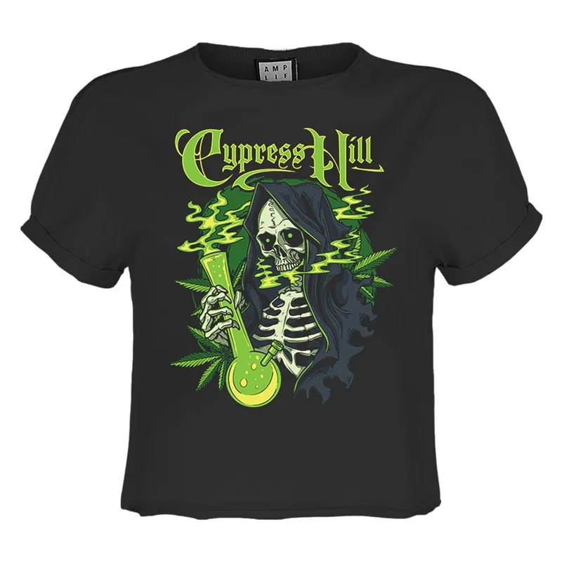 Skeleton Bong Cypress Hill Crop Top - Amplified