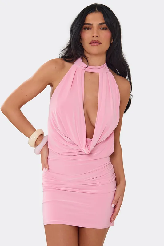 Sleeveless Slinky Mini Dress - EGO