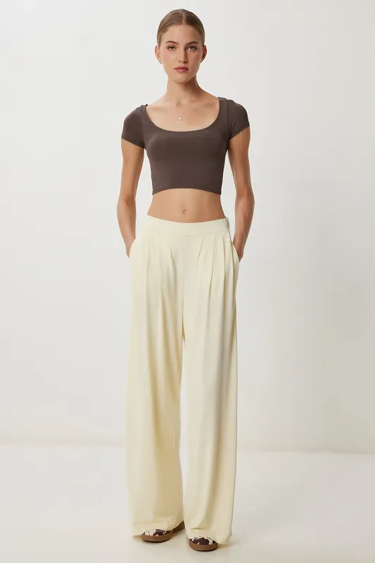 Wide Leg Pull-On Palazzo Pants