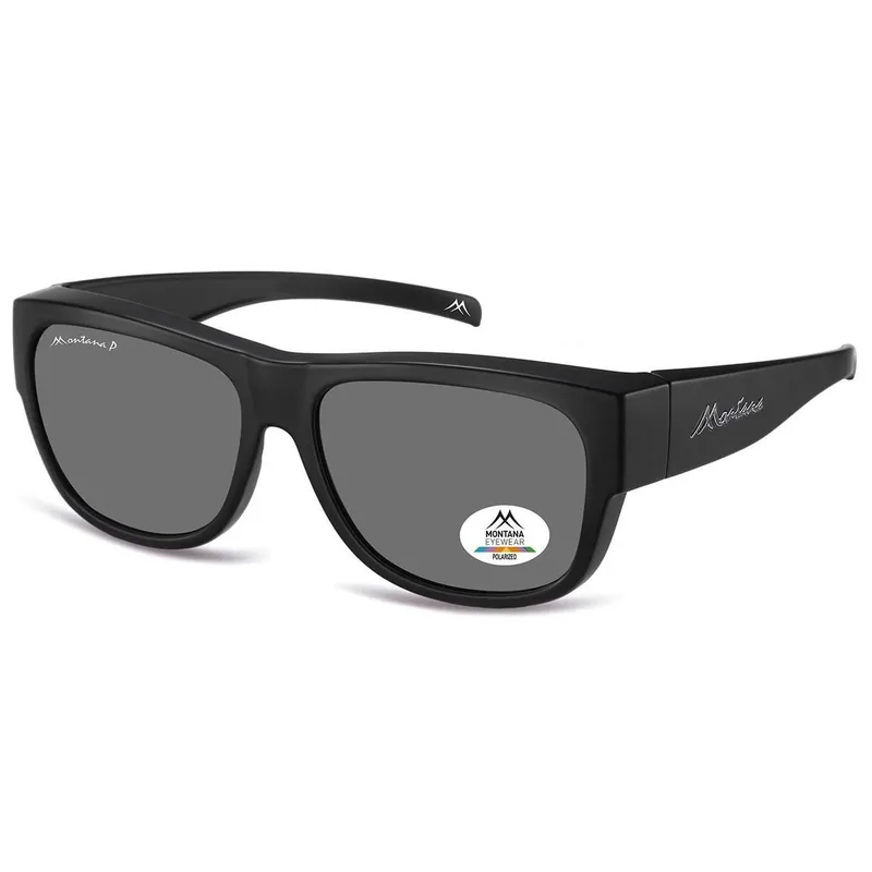 Square Matte Black Smoke Polarized FO10 - montana
