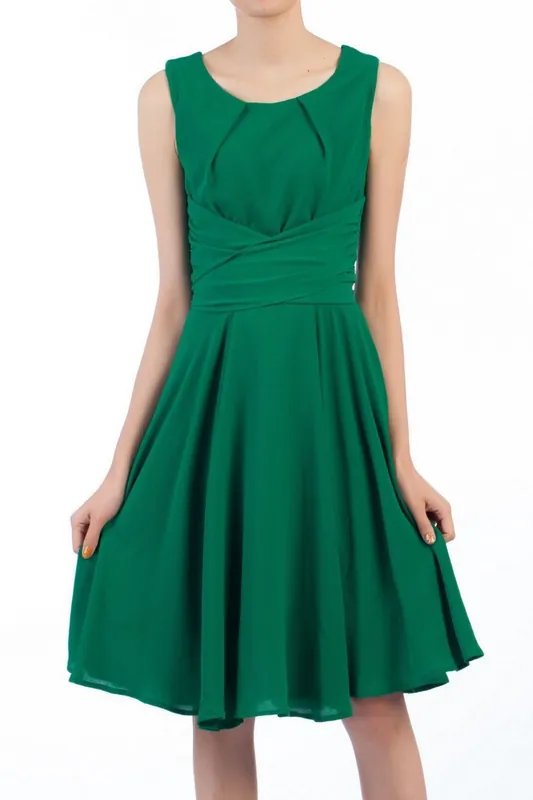 Cross Belted Skater Dress - Jolie Moi