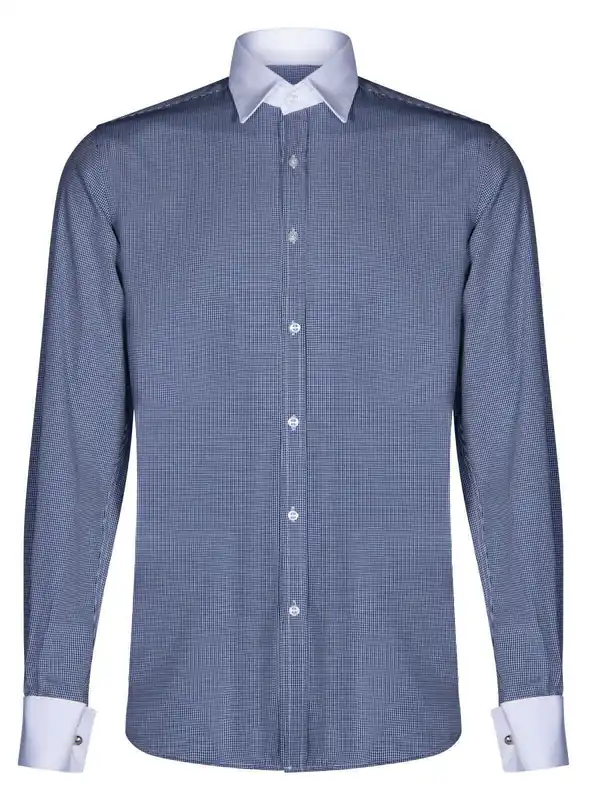 Club Collar Shirt 1920s Peaky Blinders With Bar Poplin Pin Smart - Infinity Leather