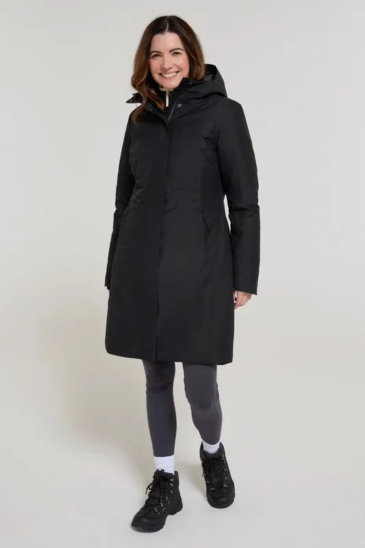 Polar' Waterproof Breathable Hybrid Long Padded Jacket - Mountain Warehouse