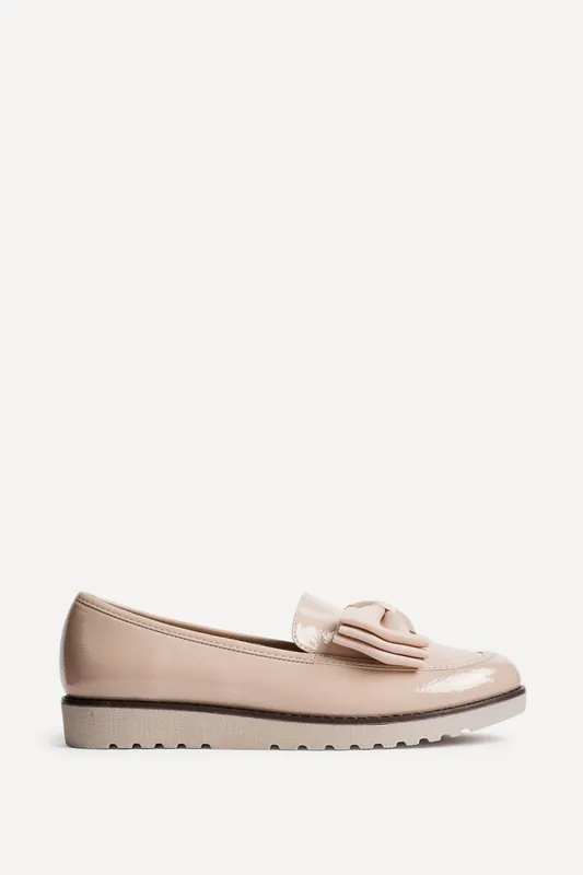 Cathy Mocha Patent Loafers - Linzi