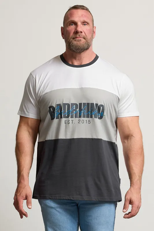 Cut & Sew Scripted T-Shirt