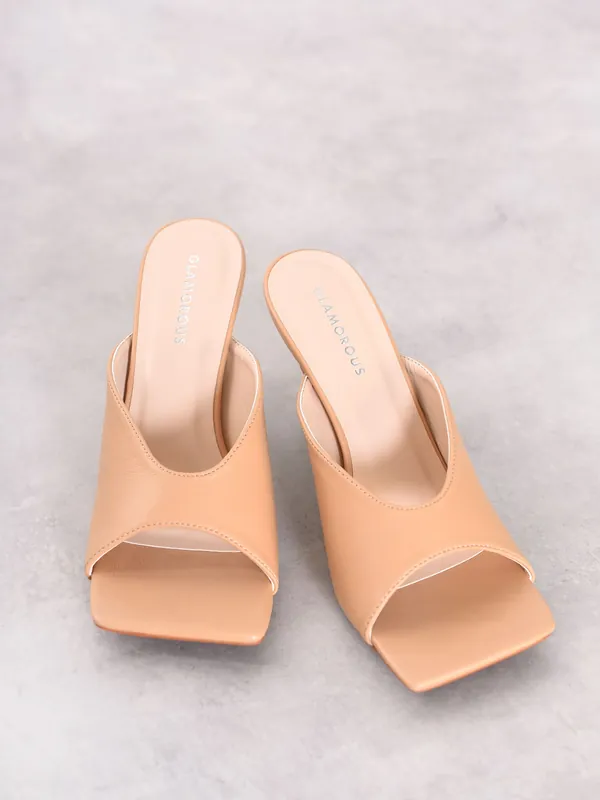 Square Toe Heeled Mules - Shnoo