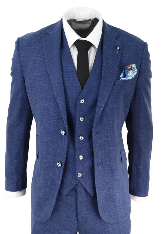 3 Piece Linen Summer Spring Classic Suit - Infinity Leather