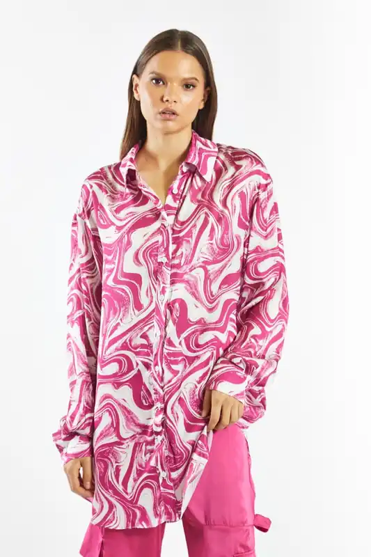 Long Sleeve Oversized-Shirt