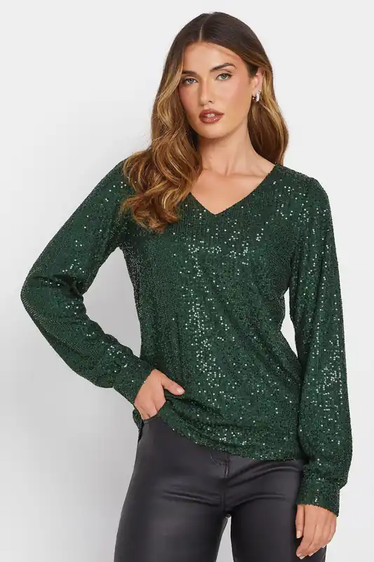 Tall Sequin Top - Long Tall Sally