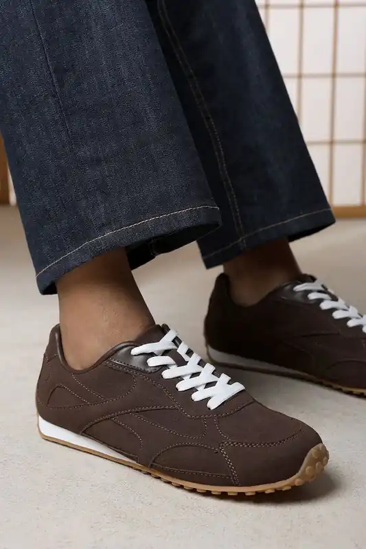 Marleigh Suede Retro Runner Trainer - Where's That From